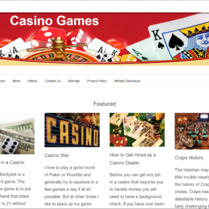 PreBuilt Casino Games Niche Website