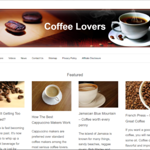 PreBuilt Coffee Niche Website