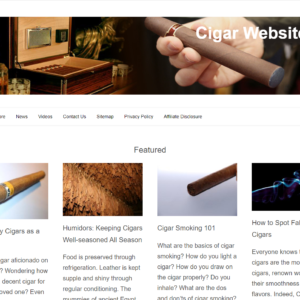 PreBuilt Cigars Niche Website