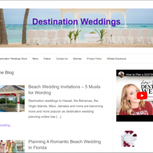 PreBuilt Destination Weddings Niche Website