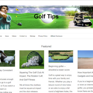 PreBuilt Golf Niche Website