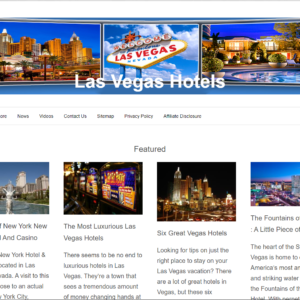 PreBuilt Las Vegas Hotels Niche Website
